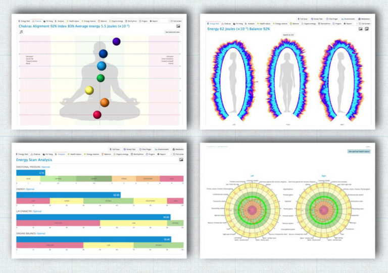 cadrans du logiciel Biowell